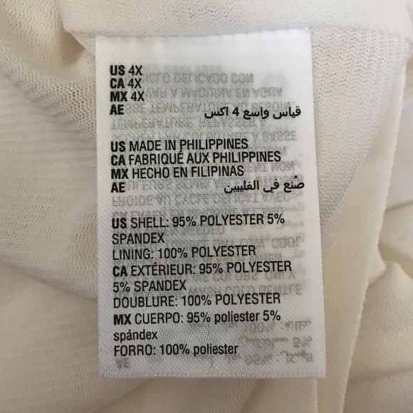 BAR III Sleeveless Blouse Tank Top Cream NWT Women’s Plus Size 4X - Picture 8 of 16